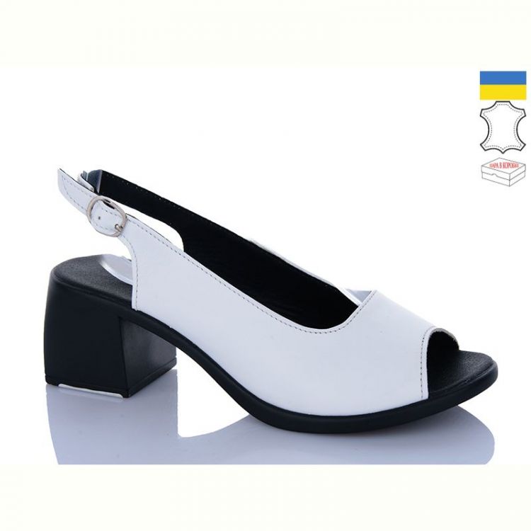 Купить Босоножки Sali 120 білий чор-п. на obuv-plus.com.ua