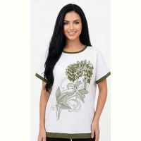 Купить Футболка LeVisha 25022 white-khaki на obuv-plus.com.ua