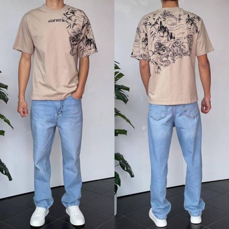 Купить Футболка i8denim 90568 beige на obuv-plus.com.ua