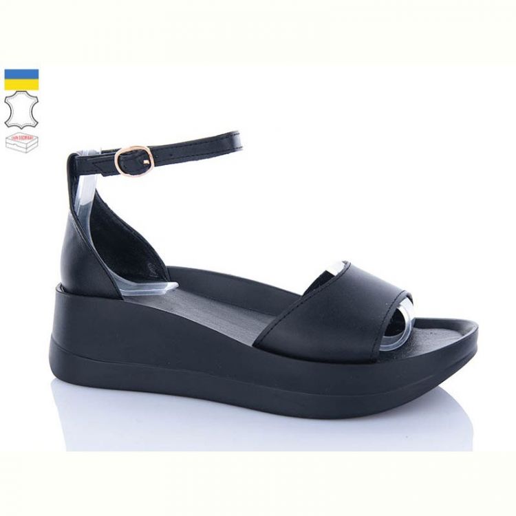 Купить Босоножки Garti 0199 чорна шкіра на obuv-plus.com.ua