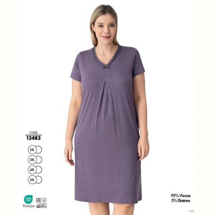 Купить Ночнушка Cotpark 13483 violet на obuv-plus.com.ua