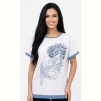 Купить Футболка LeVisha 25022 white-l.blue на obuv-plus.com.ua