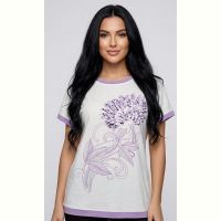 Купить Футболка LeVisha 25022 white-lilac на obuv-plus.com.ua