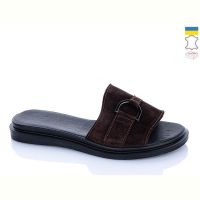 Купить Шлепанцы Sali 15 шоколад з чор-п. на obuv-plus.com.ua