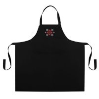 Купить Фартук для кухни IDEIA с вышивкой и карманом, з защитой от пятен, хлопок, для женщин и мужчин черный на obuv-plus.com.ua