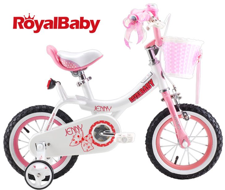 Купить Дитячий велосипед Royal Baby Princess Jenny Girl Steel RB18G-4 Біло-рожевий на obuv-plus.com.ua