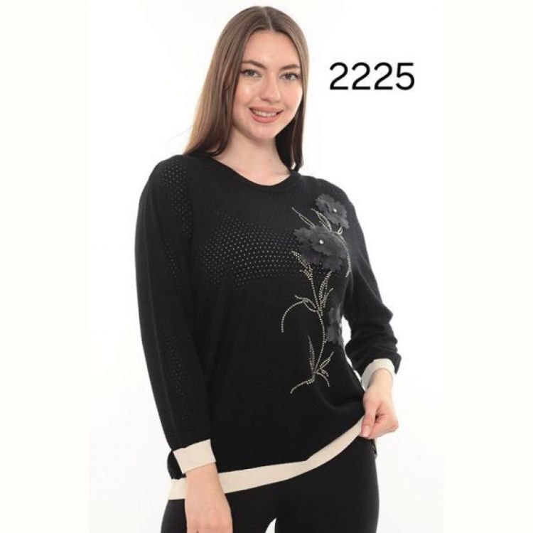 Купить Свитер Julia 2225 black на obuv-plus.com.ua