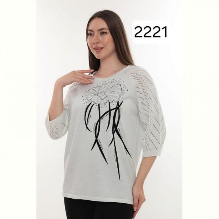 Купить Свитер Julia 2221 white на obuv-plus.com.ua