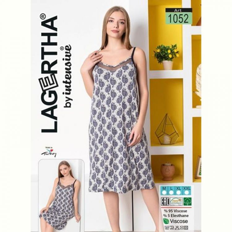 Купить Ночнушка Cotpark 1052 white-grey на obuv-plus.com.ua
