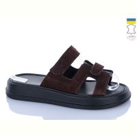 Купить Шлепанцы Sali 9 карамель з чор-п. на obuv-plus.com.ua