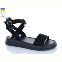 Купить Босоножки Garti 0145 чорний замш на obuv-plus.com.ua