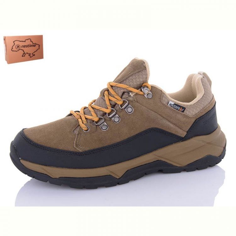 Купить Кроссовки Restime VMO24276 khaki-black на obuv-plus.com.ua