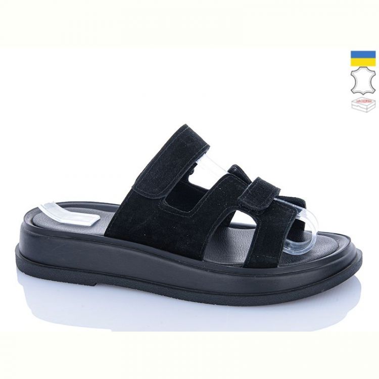 Купить Шлепанцы Sali 9 чорний з чор-п. на obuv-plus.com.ua