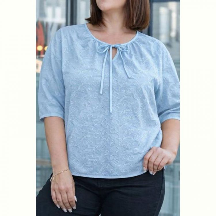 Купить Блузка Elena&Vika 26029 l.blue на obuv-plus.com.ua