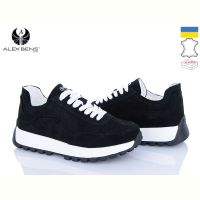 Купить Кроссовки Alex Bens 05-7032 чорний замш на obuv-plus.com.ua