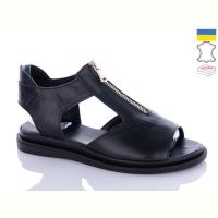 Купить Босоножки Garti 0127 чорна шкіра на obuv-plus.com.ua