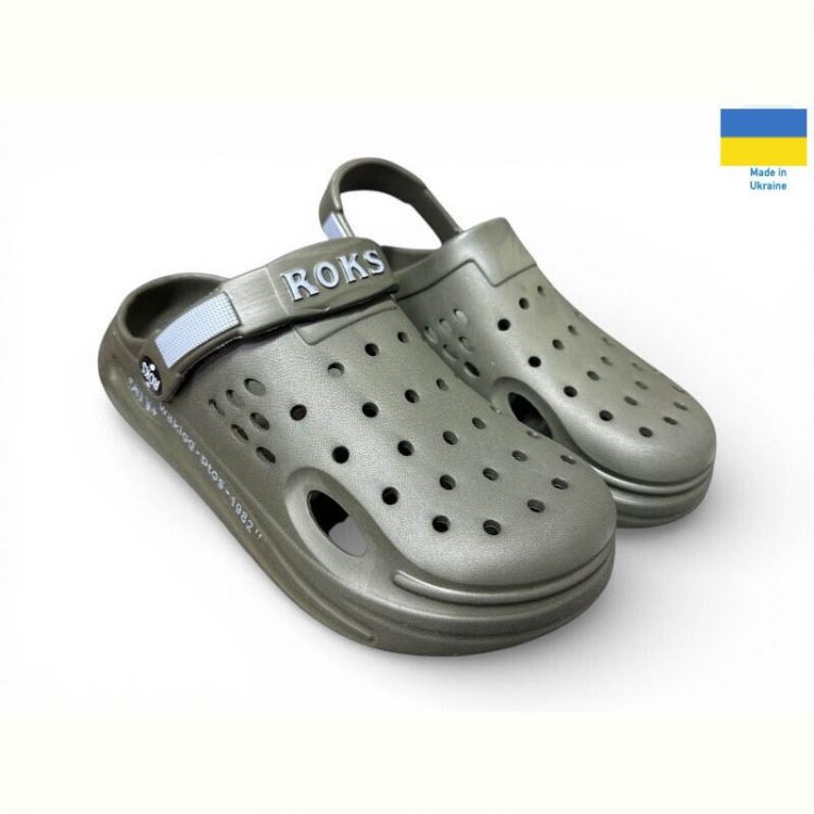 Купить Кроксы Roksol 517-017 хакі на obuv-plus.com.ua