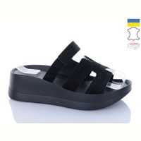 Купить Шлепанцы Garti 0193 чорний замш на obuv-plus.com.ua