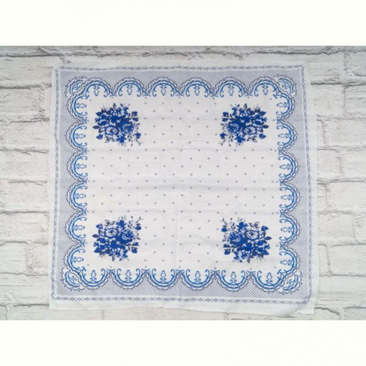 Купить Платок Shawls P146 white-blue на obuv-plus.com.ua