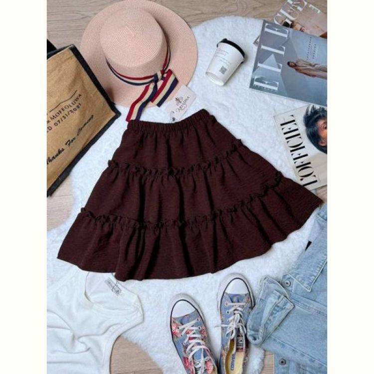 Купить Юбка Arina 2456 brown на obuv-plus.com.ua