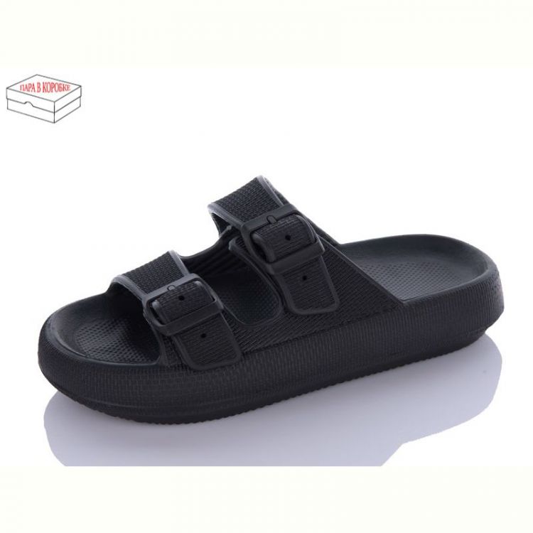 Купить Шлепанцы Restime TWL22034 black на obuv-plus.com.ua