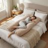 Купить Подушка для сна и отдыха 75х140х20 см U-shape подкова Соня беж антиаллергенная с молнией для удобного сна на obuv-plus.com.ua