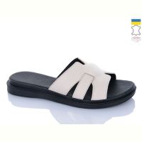 Купить Шлепанцы Sali 301 бежевий чор-п. на obuv-plus.com.ua