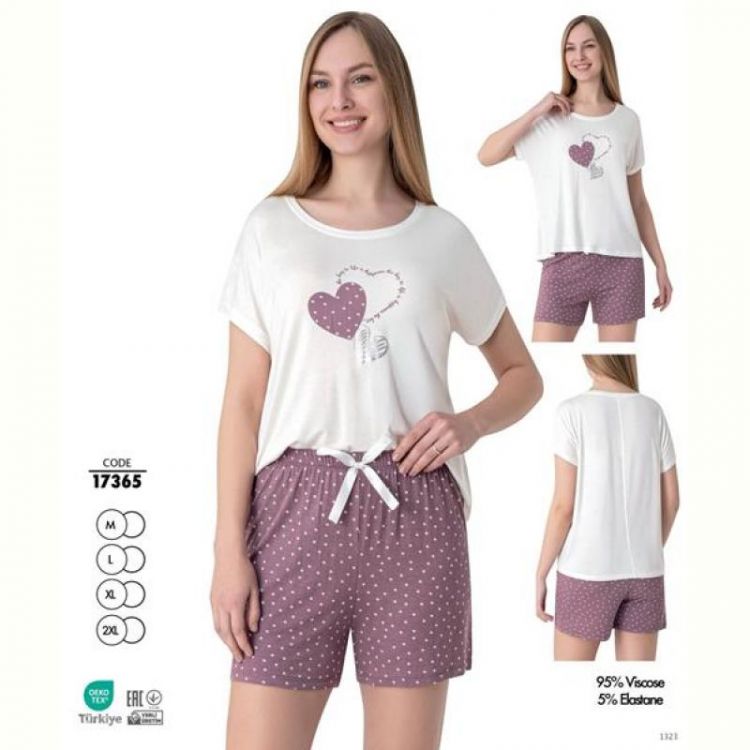 Купить Пижама Cotpark 17365 white-pink на obuv-plus.com.ua