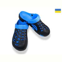 Купить Кроксы Cross 308 чор-блакитний на obuv-plus.com.ua
