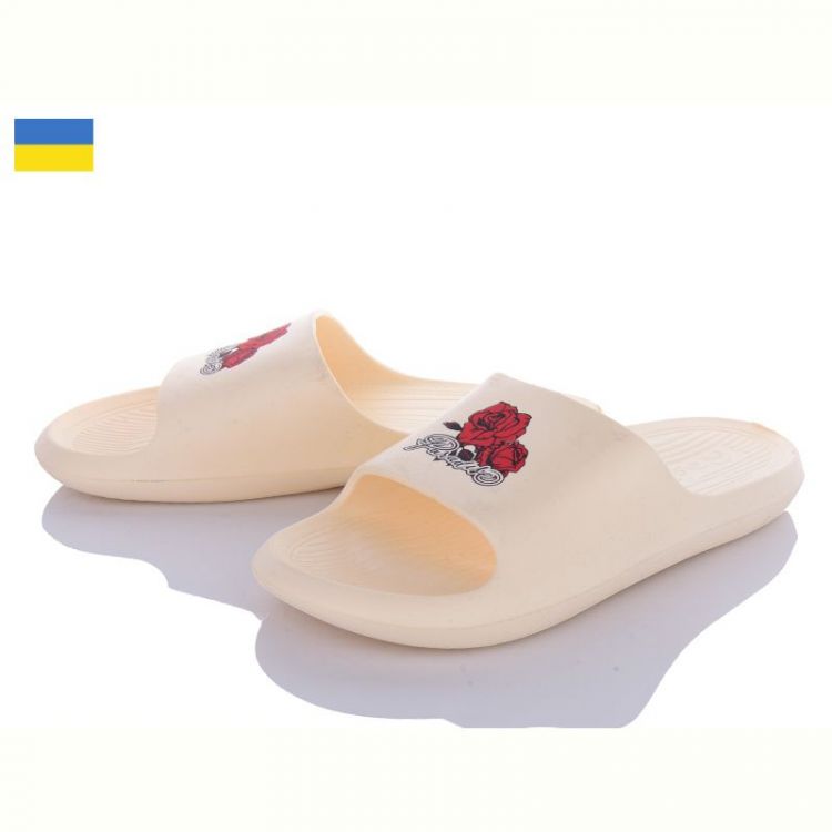 Купить Шлепанцы Ds ПЖ45 троянда бежевий на obuv-plus.com.ua