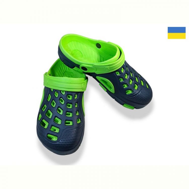 Купить Кроксы Cross 308 син-зелений на obuv-plus.com.ua