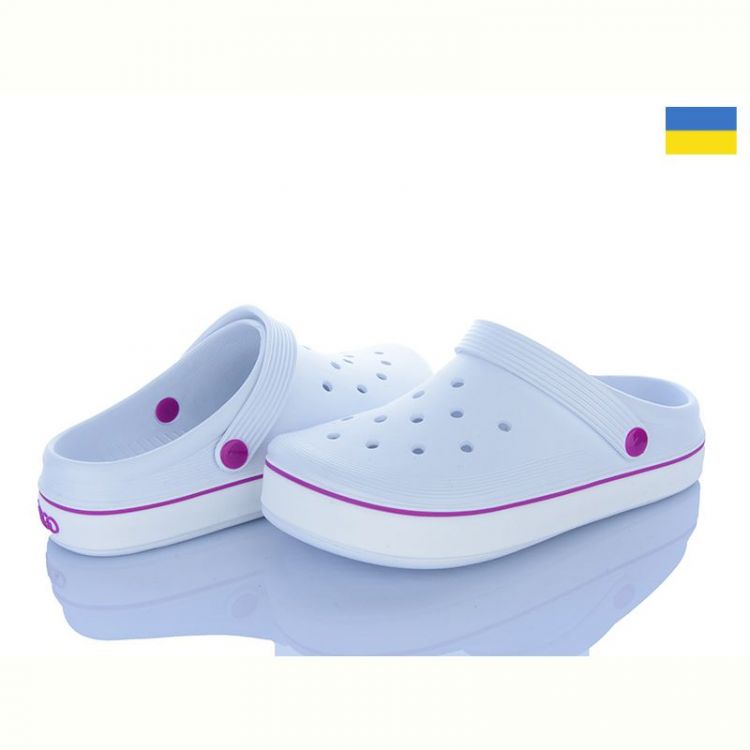 Купить Кроксы Golden Lion 419 білий-ягідний на obuv-plus.com.ua