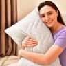 Купить Подушка 50х70 см NORDIC COMFORT+ IDEIA антиллергенная холлофайбер серая стеганная с молнией на obuv-plus.com.ua