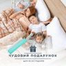 Купить Подушка с наволочкой NORDIC+ для отдыха и сна 40х140 см IDEIA с молнией антиаллергенная белая горошек мята на obuv-plus.com.ua