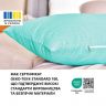 Купить Подушка с наволочкой NORDIC+ для отдыха и сна 40х140 см IDEIA с молнией антиаллергенная белая горошек мята на obuv-plus.com.ua