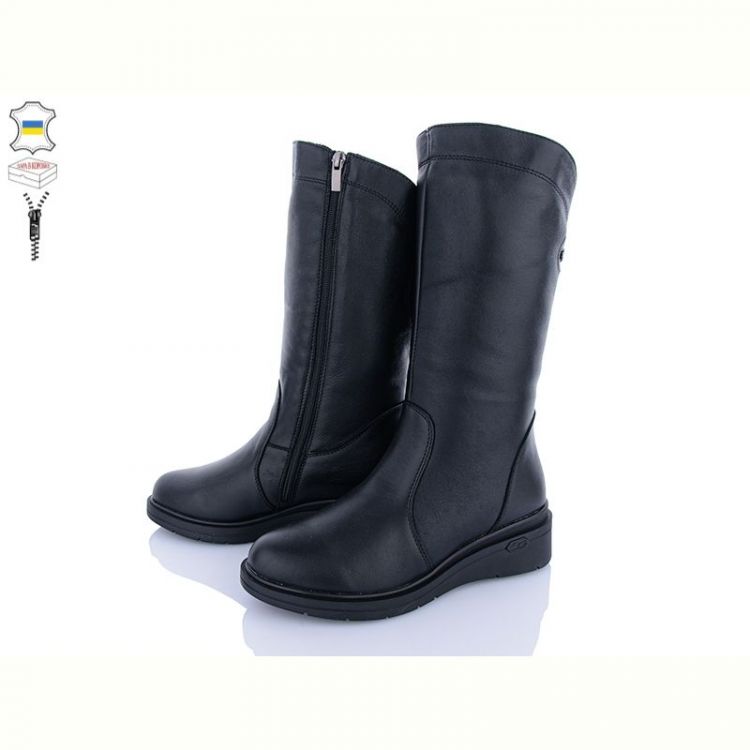 Купить Сапоги Mona Liza 912-2 чорний шк. на obuv-plus.com.ua