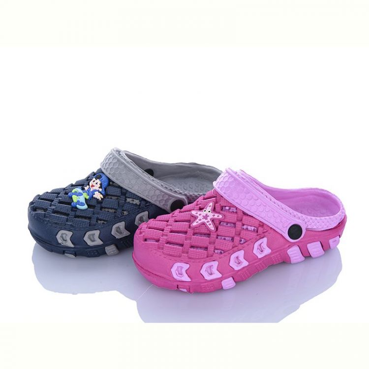 Купить Кроксы JIBUKANG 02A-6301 fuchsia-grey mix на obuv-plus.com.ua