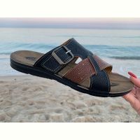 Купить Шлепанцы Malibu 6835 black-camel на obuv-plus.com.ua