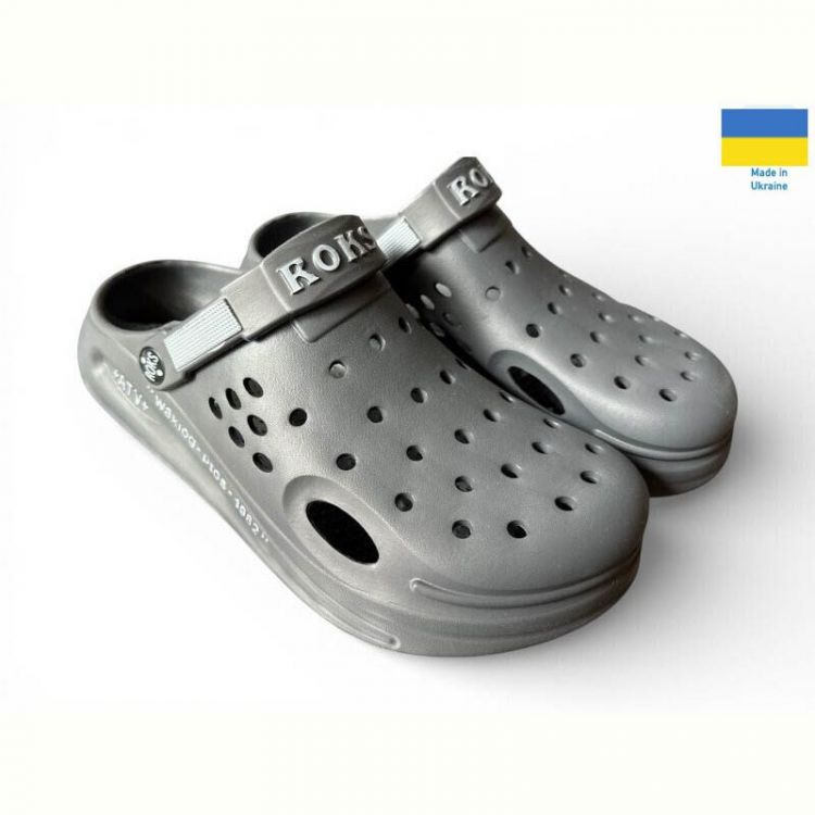 Купить Кроксы Roksol 516-018 графіт на obuv-plus.com.ua