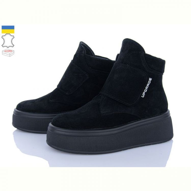Купить Ботинки A.N.I.One 7060-272 чорний замш на obuv-plus.com.ua