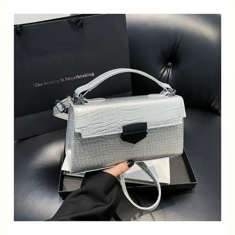 Купить Сумка Fashion Bag 6239-1 silver на obuv-plus.com.ua