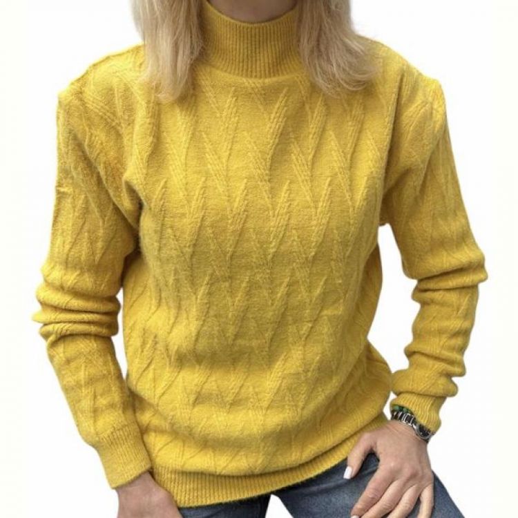 Купить Свитер Elena&Vika 26370 yellow на obuv-plus.com.ua