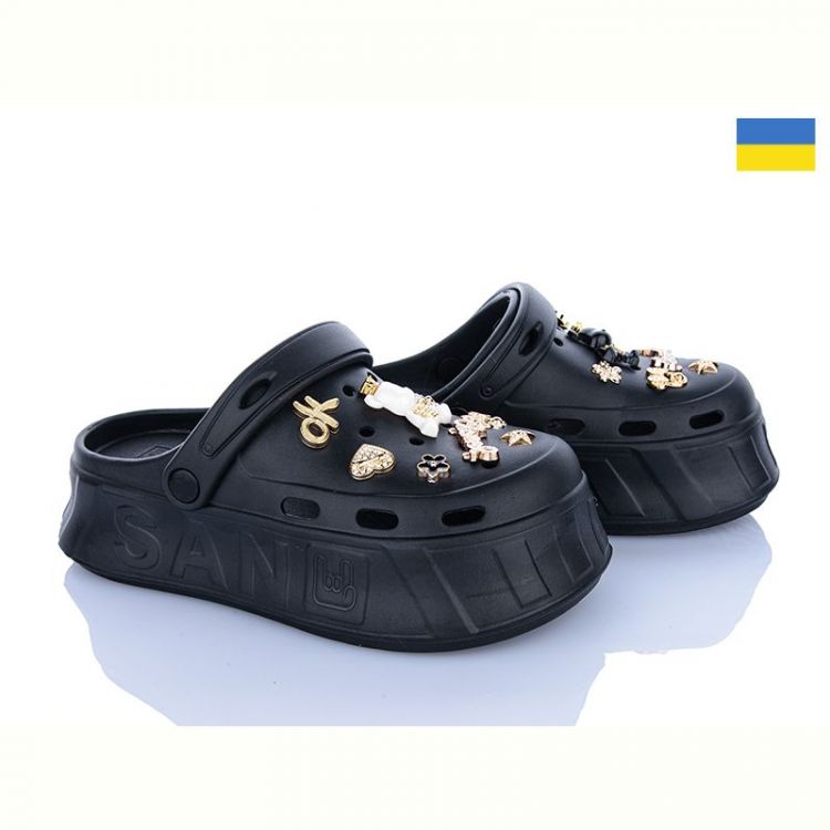 Купить Кроксы Golden Lion 156-1 чорний на obuv-plus.com.ua