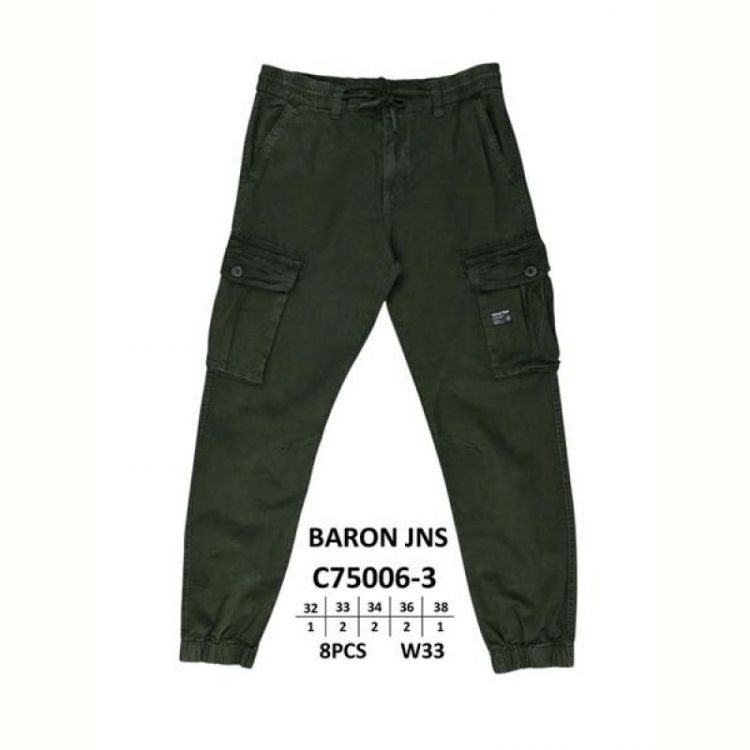 Купить Джинсы Baron Jeans C75006-3 khaki на obuv-plus.com.ua