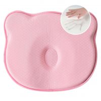 Купить Подушка ортопедическая детская BabyComfort PAPAELLA 27×22×3 см с эффектом памяти, в форме мишки розовая на obuv-plus.com.ua