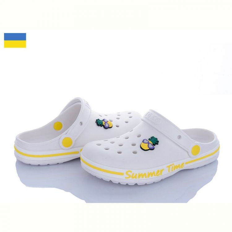 Купить Кроксы Dago Dago 328 білий жовтий на obuv-plus.com.ua