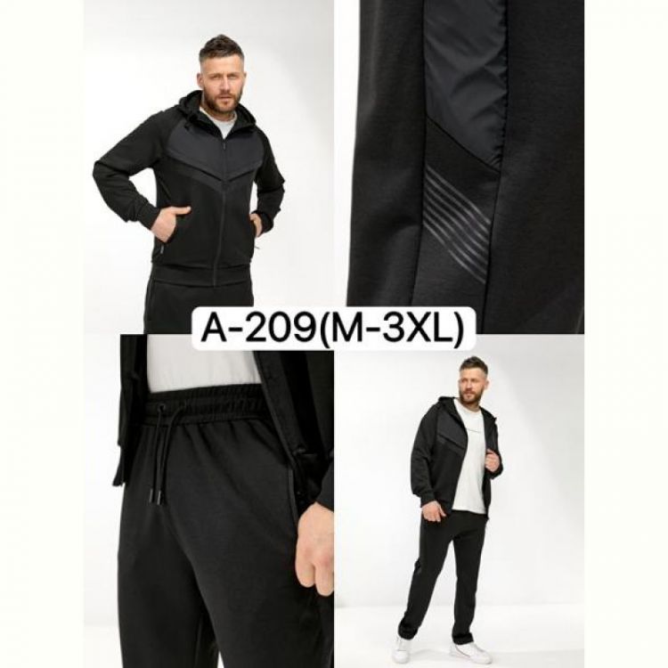 Купить Костюм спорт Ale-Ate A209 black на obuv-plus.com.ua