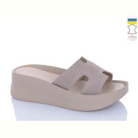 Купить Шлепанцы Garti 0094 беж замш на obuv-plus.com.ua