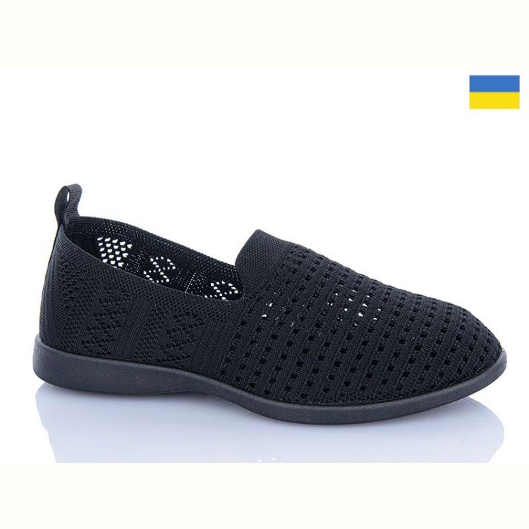 Купить Слипоны DeMur 6727  чорний на obuv-plus.com.ua