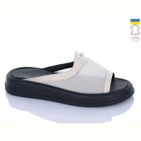 Купить Шлепанцы Sali 2290 бежевий чор-п. на obuv-plus.com.ua